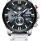 Ceas Curren 8346 bărbați &ndash; inox &amp; piele naturală | Quartz japonez | Design negru-argintiu | Livrare rapidă
