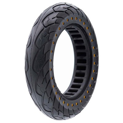 Anvelopă plină 10x2,125-6.1/B34, pentru trotinetă electrică, negru cu puncte galbene | Motorevolution foto