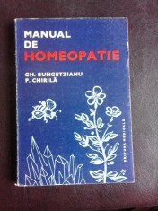 Manual de Homeopatie - Gh. Bungetzianu foto