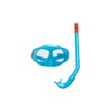 Masca si tub de inot pentru copii, 3-6 ani, Bleu, Plastic, ATU-V3991