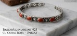Bratara din argint 925 cu coral rosu