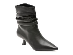 Botine elegante EPICA negre, H3011, din piele naturala