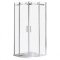 Cabină de duș Virgo curbată, cu rolă, cu &icirc;nveliș Easy Clean, fără cădiță de duș