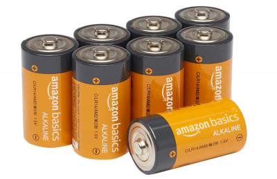 Set 8 baterii alcaline cu celule C Amazon Basics, 1.5V - NOU foto