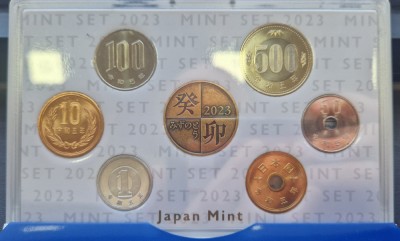 Set Monede Japonia 2023 emis pentru World Money Fair, 6 monede + 1 jeton foto