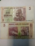 Zimbabwe 5 dollars 2007 VF