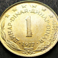 Moneda 1 DINAR - RSF YUGOSLAVIA, anul 1977 * cod 1559 = A.UNC