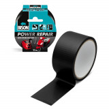 Banda Adeziva Intarita cu Material Bison Power Repair Culoare Neagra 10 m, Oem