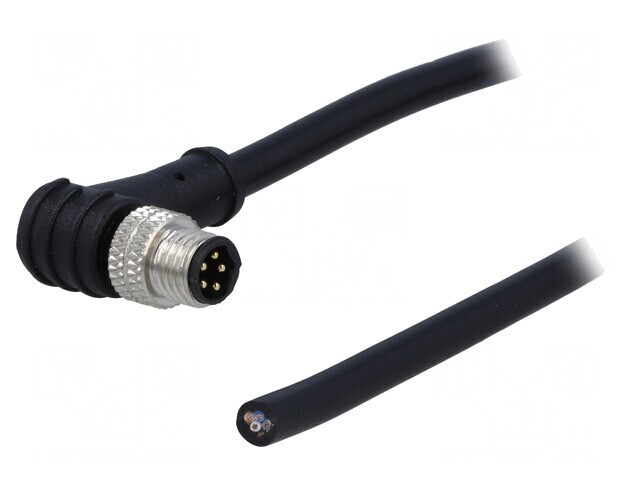 Conector M8 5 PIN unghi 90&deg; cu cablu manșon