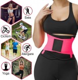 Centura abdominala SERBY , pentru fitnes si conturarea talie , negru cu roz