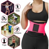 Centura abdominala SERBY , pentru fitnes si conturarea talie , negru cu roz