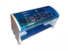 Distribuitor conexiuni 2 poli cu 11 gauri 125A 500V 100x51x45mm prindere pe sina DIN