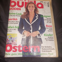 Revista de moda BURDA-originala-luna 3/1996,de colectie,in Germana,supli.Romana