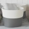 vidaXL Coșuri de depozitare 2 buc. gri și alb &Oslash;24x18 cm bumbac 358453