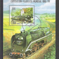 Cuba 1999 Trains, UPU, perf. sheet, used AA.057