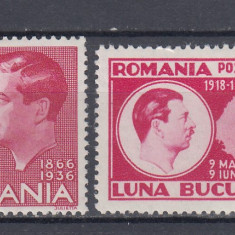 ROMANIA 1935/1938 LP 113 LP 125 LUNA BUCURESTILOR SARNIERA