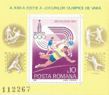 Rom&acirc;nia, LP 1012/1980, J.O. de Vara, Moscova, colita dantelata, MNH, Nestampilat