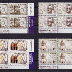 RO 2006 , LP 1730 ,"Ziua marcii rom. - Decebal " , bloc 4 cu tabs - tip II , MNH