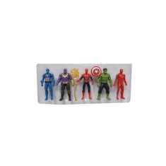 Set 5 figurine articulate de supereroi Spiderman, Ironman, Hulk, Captain America, Thanos