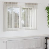 vidaXL Perdele cu perdele 2 pcs Crem 140 x 140 cm Poliester