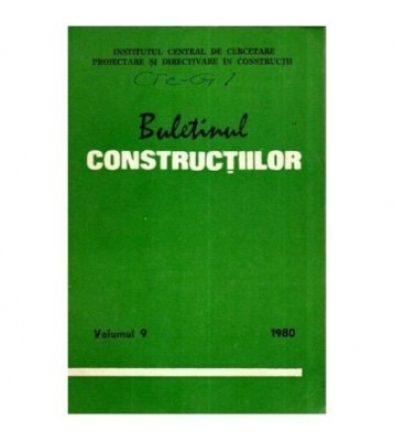 colectiv - Buletinul constructiilor vol. 9, 1980 - 112200 foto