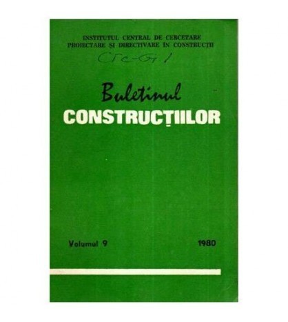 colectiv - Buletinul constructiilor vol. 9, 1980 - 112200