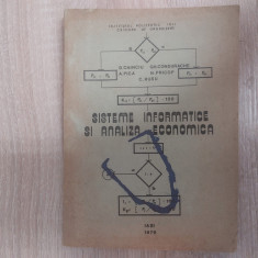 Sisteme informatice si analiza economica/ litografie/ colectiv/1979//