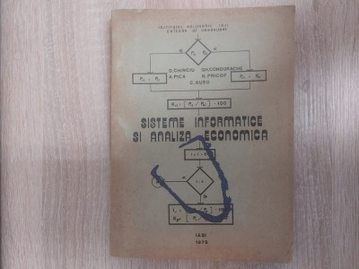 Sisteme informatice si analiza economica/ litografie/ colectiv/1979// foto