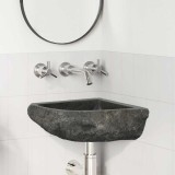 vidaXL Chiuvetă colțare suspendată de perete (30-37) x (30-37) x 12 cm