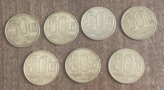 D12 - Set complet monede 50 lei Romania - perioada 1991 - 1996