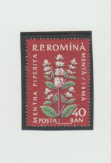 ROMANIA 1959 PLANTE MEDICINALE - EROARE 40 BAN in loc de BANI LP.485a MNH** foto