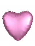 Balon Folie Satin Inima Roz - 45 cm