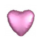 Balon Folie Satin Inima Roz - 45 cm