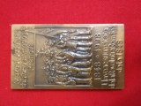 placheta bronz aurit, Muzeul de istorie si arheologie Prahova , o jumatate de veac 1848-1998 . Revolutia de la 1848