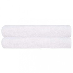 vidaXL Prosoape 2 buc., FROGN, alb, 100x200 cm, 100% bumbac 136665