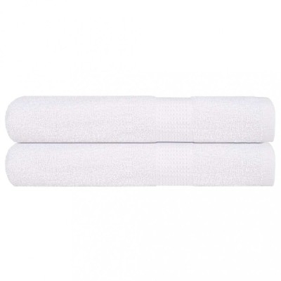 vidaXL Prosoape 2 buc Alb 100x200 cm 360 g/m&amp;sup2; 100% bumbac foto