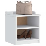 Bancă pentru hol &bdquo;SANDNES&rdquo; albă 45x40x50 cm, lemn masiv de pin