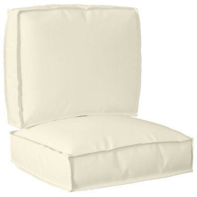 vidaXL Set de perne pentru palet 2 pcs Crem 50 x 50 x 12 cm 3329041 foto
