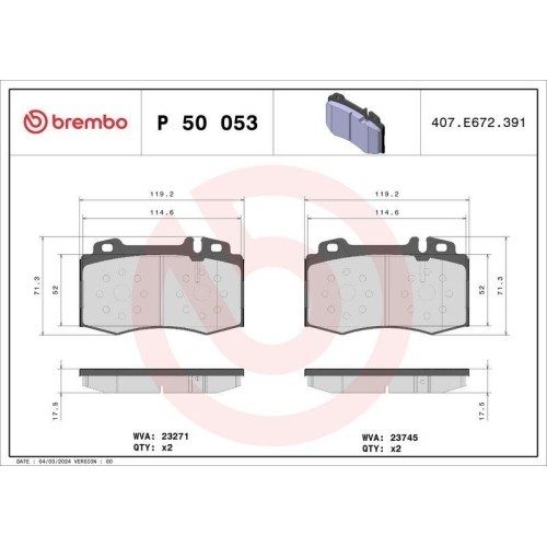 Placute frana Mercedes Clasa C (W203) 05.00-12.07, Clasa C Coupe (Cl203) 03.01-06.11, Clasa C T-Model (S203) 03.01-08.07, Clk (C209) 05.02-03.10, Clk