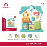 Cumpara ieftin Jucarie senzoriala Busy Board pentru bebelusi, panou interactiv educativ cu lumini si activitati