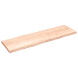 Blat masă 200x60x(2-6) cm lemn stejar netratat contur organic