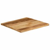 Blat de masă contur organic 40x40x2,5 cm lemn masiv mango brut