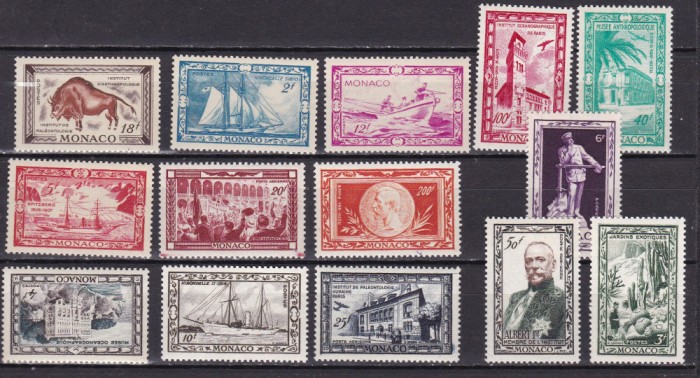 Monaco 1949 aniversarea printului MI 357-370 MNH