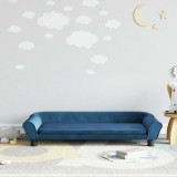 vidaXL Canapea pentru copii, albastru, 100x50x26 cm, catifea