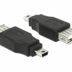 Adaptor mini USB la USB 2.0 T-M OTG, Delock 65399