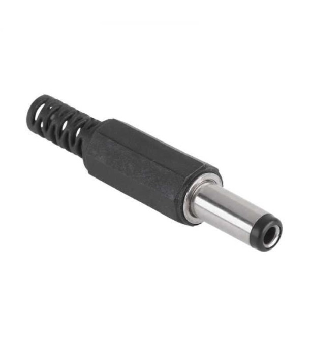 Mufa DC alimentare tata pe fir 2.5 x 5.5 mm cu protectie pentru
