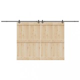 VidaXL Set feronerie pentru uși glisante, negru, 427 cm, oțel