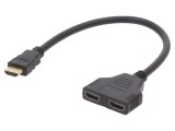 Splitter HDMI Pasiv Negru 1 Intrare 2 Ieşiri
