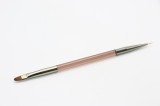 Cumpara ieftin Pensulă pentru decor unghii dublă, Global Fashion (scurtă 7 mm, ovală 6 mm)