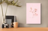 Tablou Canvas cu Trandafiri Roz pentru Decorarea Interiorului, 26 x 39 cm, CMCLASS